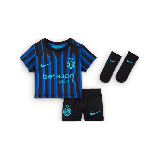 Trzyczęściowy strój piłkarski dla niemowląt i maluchów Nike Inter Mediolan Stadium 2025/26 (wersja domowa) – replika - Niebieski ze sklepu Nike poland w kategorii Odzież dla niemowląt - zdjęcie 184006998