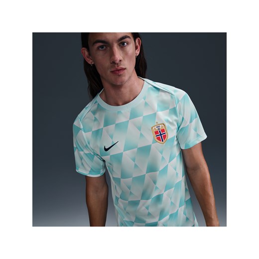 Męska przedmeczowa koszulka piłkarska z krótkim rękawem Nike Dri-FIT Norwegia Academy Pro - Niebieski ze sklepu Nike poland w kategorii T-shirty męskie - zdjęcie 184007016