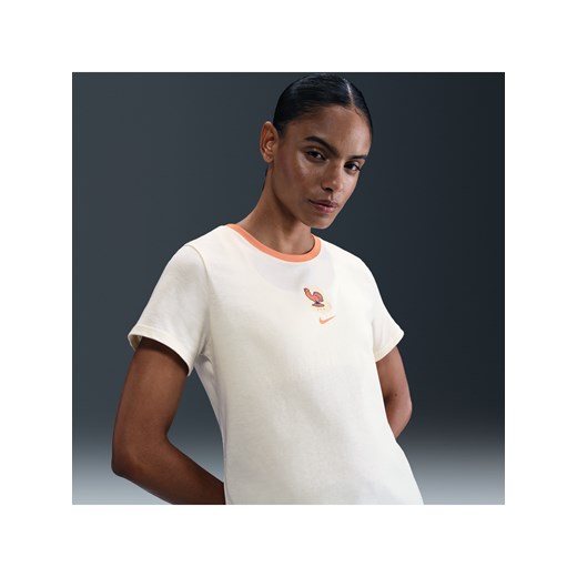 Damski T-shirt piłkarski Nike FFF - Brązowy ze sklepu Nike poland w kategorii Bluzki damskie - zdjęcie 184007017