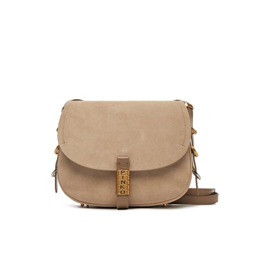Torebka PINKO Saddle Classic PE 25 PLTT 103830 A29N Beżowy ze sklepu eobuwie.pl w kategorii Listonoszki - zdjęcie 184007478