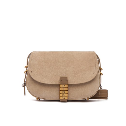 Torebka PINKO Saddle Mini PE PLTT 103831 A29N Beżowy ze sklepu eobuwie.pl w kategorii Listonoszki - zdjęcie 184007498