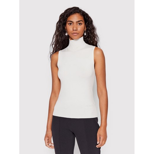 Guess Golf Zelinda W2YR32 Z2V62 Biały Slim Fit ze sklepu MODIVO w kategorii Swetry damskie - zdjęcie 184007918