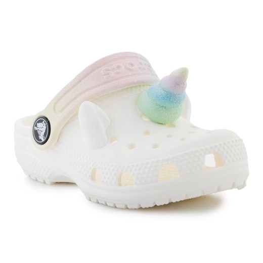 Klapki Crocs Classic Iam Rainbow Unicornctg 209701-0WV białe ze sklepu ButyModne.pl w kategorii Klapki dziecięce - zdjęcie 184008628