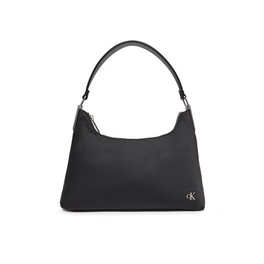 Torebka Calvin Klein Jeans Satin Nylon Small Shoulder Bag LV04K3219G Czarny ze sklepu eobuwie.pl w kategorii Torebki damskie - zdjęcie 184009587