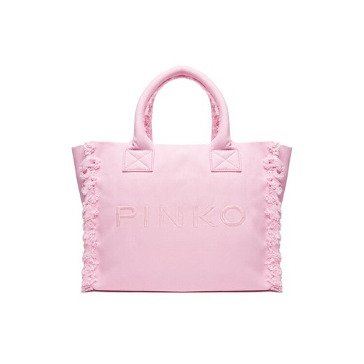 Torebka PINKO Beach Shopping PE 25 PLTT 100782 A1WQ Różowy ze sklepu eobuwie.pl w kategorii Torebki damskie - zdjęcie 184009609