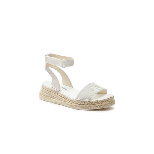 Espadryle Calvin Klein Jeans Sporty Wedge Rope Su Con YW0YW00977 Écru 39 eobuwie.pl