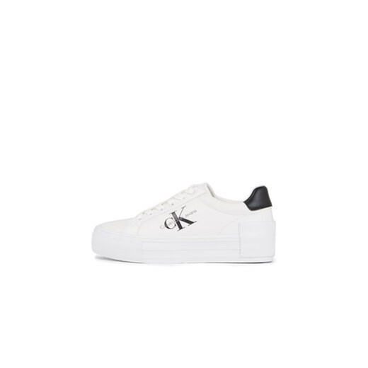 Sneakersy Calvin Klein Jeans Bold Vulc Flatform Laceup Lth Wn YW0YW00821 Biały 38 eobuwie.pl