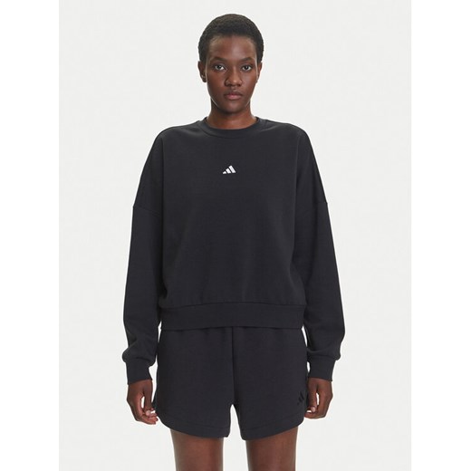 adidas Bluza Essentials Small Logo Feelcozy JC5932 Czarny Loose Fit ze sklepu MODIVO w kategorii Bluzy damskie - zdjęcie 184009926