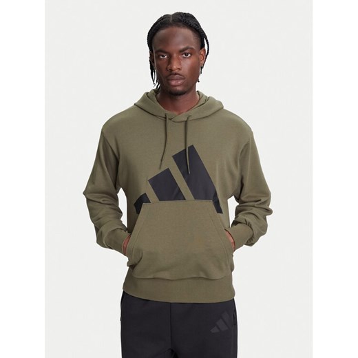 adidas Bluza Essentials Big Logo JE8892 Khaki Regular Fit ze sklepu MODIVO w kategorii Bluzy męskie - zdjęcie 184009937