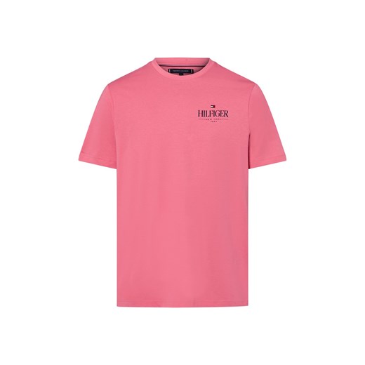 Tommy Hilfiger Koszulka męska Mężczyźni Bawełna brudny róż jednolity ze sklepu vangraaf w kategorii T-shirty męskie - zdjęcie 184010318