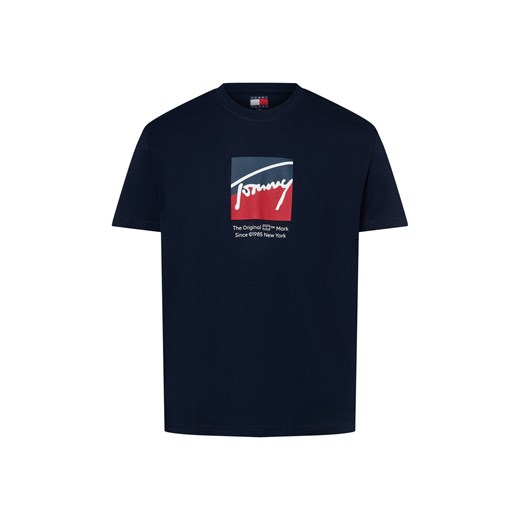 Tommy Jeans Koszulka męska Mężczyźni Bawełna granatowy nadruk ze sklepu vangraaf w kategorii T-shirty męskie - zdjęcie 184010325