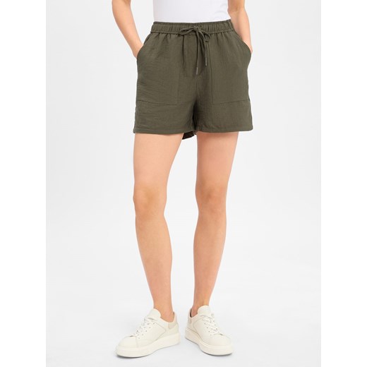 Opus Szorty - Melane Kobiety khaki jednolity ze sklepu vangraaf w kategorii Szorty - zdjęcie 184010387