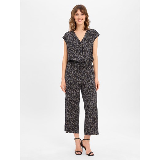 Opus Kombinezon damski - Moneli Kobiety wiskoza granatowy wzorzysty ze sklepu vangraaf w kategorii Kombinezony damskie - zdjęcie 184010389