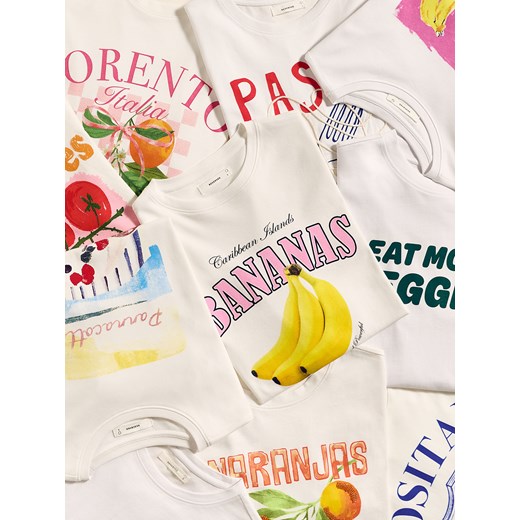 Reserved - T-shirt z nadrukiem - biały Reserved S Reserved