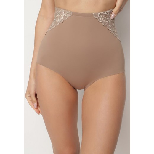 Ciemnobeżowe Majtki Modelujące High Waist Savirolle ze sklepu renee.pl w kategorii Bielizna wyszczuplająca - zdjęcie 184013077