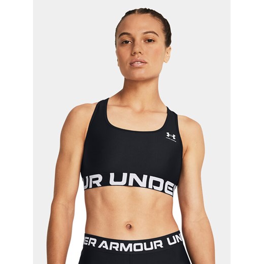 Under Armour Biustonosz sportowy Ua Hg Authentics Mid Branded 1383544-001 Czarny Compression Fit ze sklepu MODIVO w kategorii Biustonosze - zdjęcie 184016185