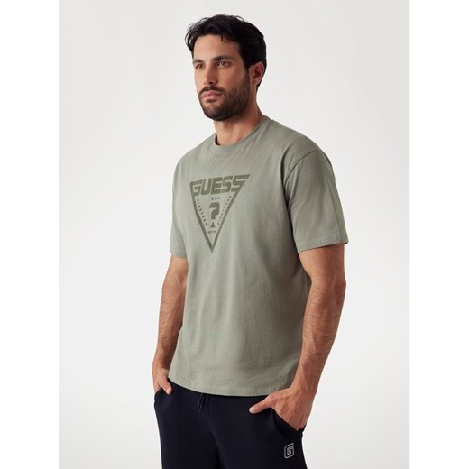 Guess T-Shirt 167563 Zielony Classic Fit ze sklepu MODIVO w kategorii T-shirty męskie - zdjęcie 184016257