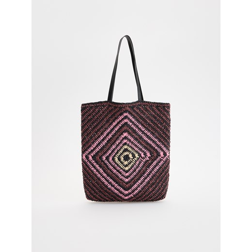 Reserved - Pleciona torebka shopper - wielobarwny ze sklepu Reserved w kategorii Torby letnie - zdjęcie 184017856
