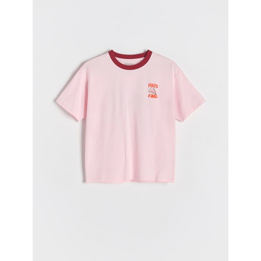 Reserved - T-shirt z nadrukiem na plecach - czerwony Reserved 122/128 (6-8 lat) Reserved