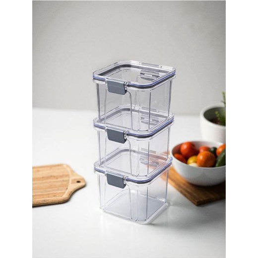Sinsay - Pojemniki do przechowywania 3 pack - szary ze sklepu Sinsay w kategorii Pojemniki kuchenne - zdjęcie 184018486