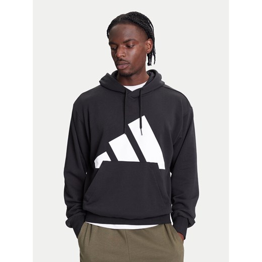 adidas Bluza Essentials Big Logo IN6164 Czarny Regular Fit ze sklepu MODIVO w kategorii Bluzy męskie - zdjęcie 184019215