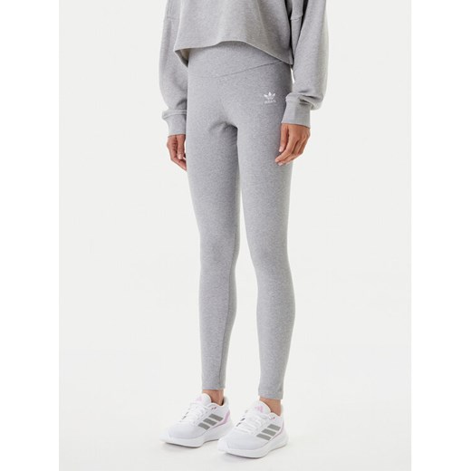 adidas Legginsy Essentials IY9646 Szary Slim Fit ze sklepu MODIVO w kategorii Spodnie damskie - zdjęcie 184019278