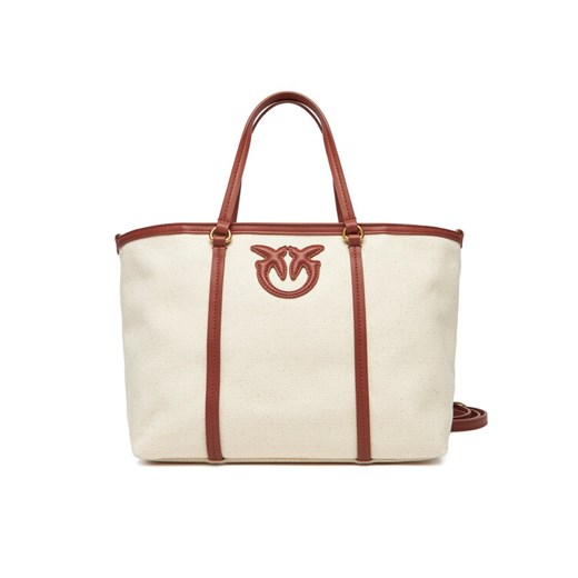 PINKO Torebka Miranda Shopper Classic PE 25 PLTT 104714 A2G2 Beżowy ze sklepu MODIVO w kategorii Torebki damskie - zdjęcie 184019348