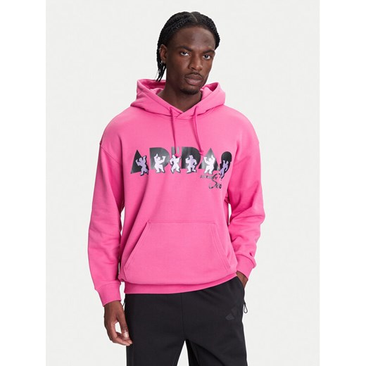 adidas Bluza Jeremy Scott Pride JL7625 Różowy Oversize ze sklepu MODIVO w kategorii Bluzy męskie - zdjęcie 184019367