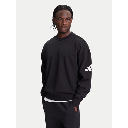 adidas Bluza Essentials JF3542 Czarny Loose Fit ze sklepu MODIVO w kategorii Bluzy męskie - zdjęcie 184019369