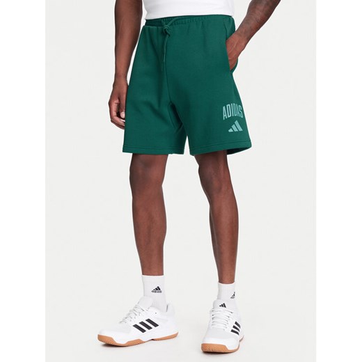 adidas Szorty sportowe Collegiate JM1727 Zielony Regular Fit ze sklepu MODIVO w kategorii Spodenki męskie - zdjęcie 184019405