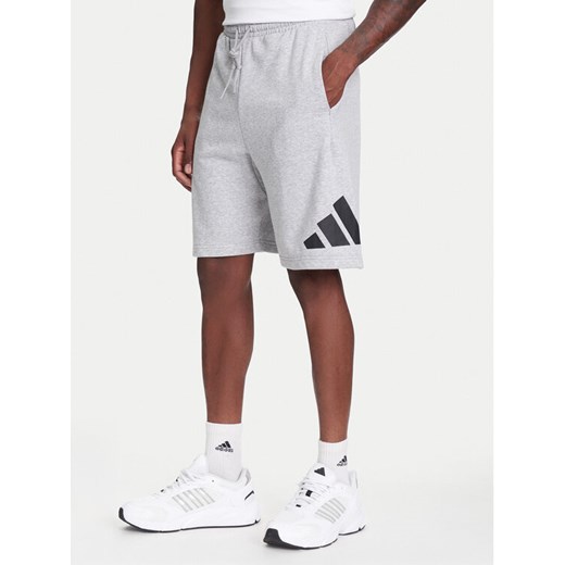 adidas Szorty sportowe Essentials Big Logo JE8957 Szary Regular Fit ze sklepu MODIVO w kategorii Spodenki męskie - zdjęcie 184019445