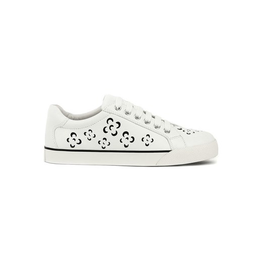 Geox Buty Donna Prudence - Białe Skórzane Półbuty Damskie - D5207A 000TU C Geox spartoo szary casual