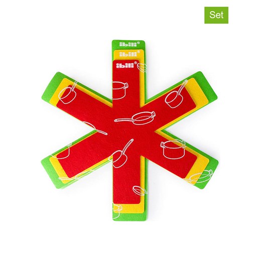 Ibili Ochraniacze na patelnie (3 szt.) w kolorze czerwono-zielono-żółtym ze sklepu Limango Polska w kategorii Akcesoria kuchenne - zdjęcie 184023106