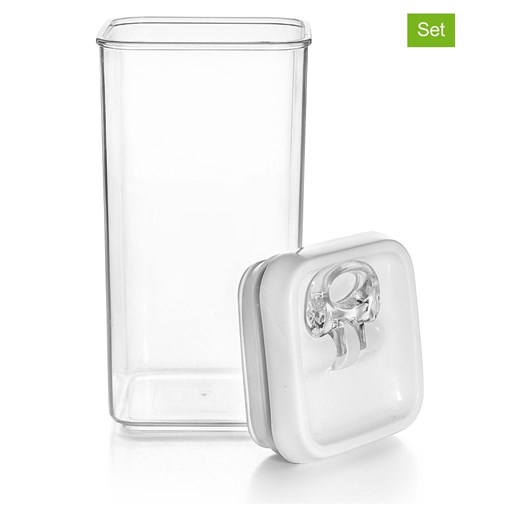 Ibili Pojemniki (2 szt.) w kolorze białym - 900 ml ze sklepu Limango Polska w kategorii Pojemniki kuchenne - zdjęcie 184023108