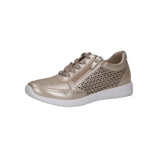 Caprice Skórzane sneakersy w kolorze złotym ze sklepu Limango Polska w kategorii Buty sportowe damskie - zdjęcie 184023337