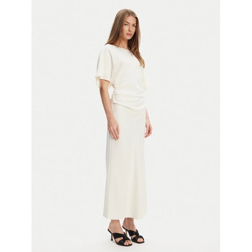 STAUD Sukienka koktajlowa Amelie R25S2120TP Écru Slim Fit ze sklepu MODIVO w kategorii Sukienki - zdjęcie 184023458