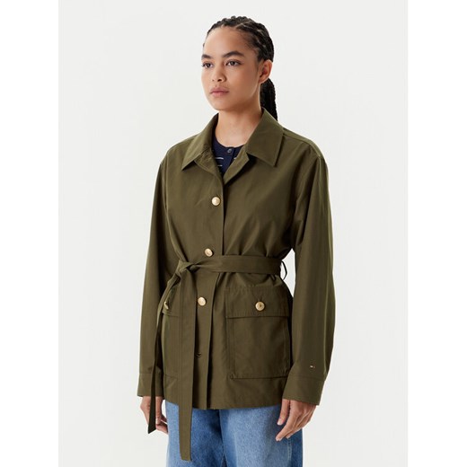 Tommy Hilfiger Kurtka przejściowa WW0WW45620 Zielony Regular Fit ze sklepu MODIVO w kategorii Kurtki damskie - zdjęcie 184023465