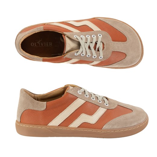 Buty barefoot damskie skórzane Olivier Eliza rude ze sklepu butyolivier w kategorii Półbuty damskie - zdjęcie 184024517