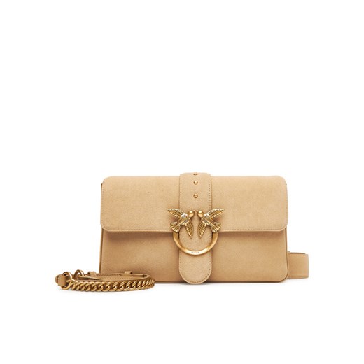 Torebka PINKO Love One Classic Slouchy Fl PE 25 PLTT 104524 A2CC Beżowy ze sklepu eobuwie.pl w kategorii Torebki damskie - zdjęcie 184026005