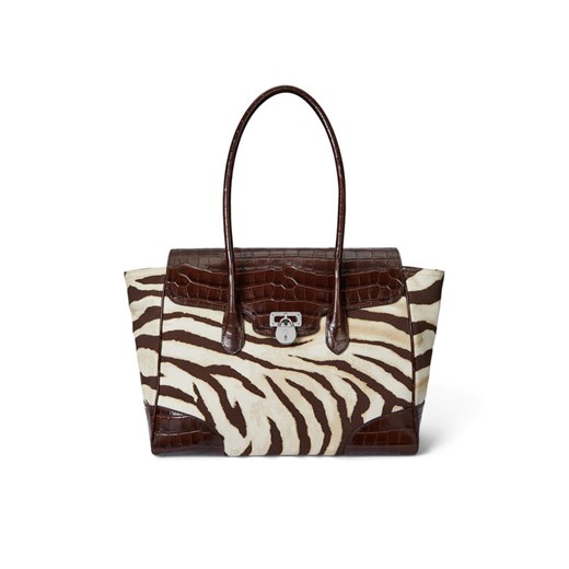 Torebka LAUREN RALPH LAUREN 431969469001 Brązowy ze sklepu eobuwie.pl w kategorii Torby Shopper bag - zdjęcie 184026017