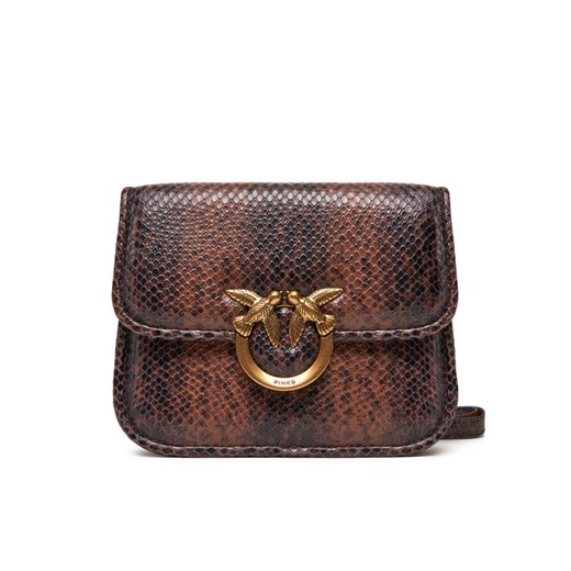 Torebka PINKO Love Box Bag Fl Mini PE 25 PLTT 104297 A2CH Brązowy ze sklepu eobuwie.pl w kategorii Listonoszki - zdjęcie 184026018