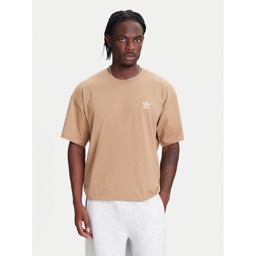 adidas T-Shirt Trefoil Essentials JV5944 Beżowy Oversize ze sklepu MODIVO w kategorii T-shirty męskie - zdjęcie 184026725