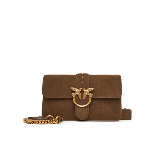 PINKO Torebka Love One Classic Slouchy Fl PE 25 PLTT 104524 A2CC Khaki ze sklepu MODIVO w kategorii Torebki damskie - zdjęcie 184026747