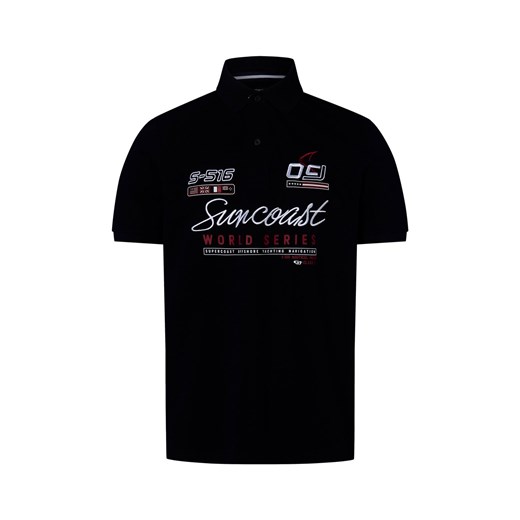 Andrew James Męska koszulka polo Mężczyźni Bawełna granatowy nadruk ze sklepu vangraaf w kategorii T-shirty męskie - zdjęcie 184027328