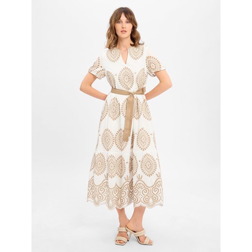More & More Sukienka damska Kobiety Bawełna biały wzorzysty ze sklepu vangraaf w kategorii Sukienki - zdjęcie 184027386