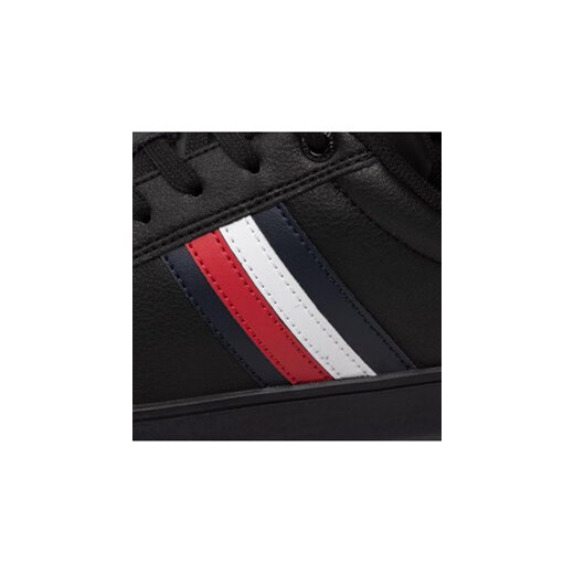 Sneakersy Tommy Hilfiger Corporate Cup Leather Stripes FM0FM04275 Czarny Tommy Hilfiger 43 eobuwie.pl