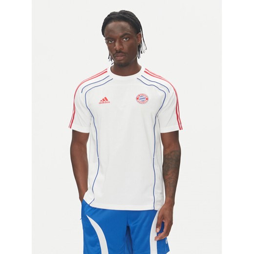 adidas Koszulka techniczna FC Bayern UBP JF0587 Biały Regular Fit ze sklepu MODIVO w kategorii T-shirty męskie - zdjęcie 184029515