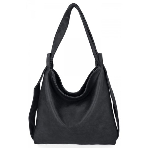 Uniwersalna Torebka Damska Hernan Plecaczek XL Czarna ze sklepu PaniTorbalska w kategorii Torby Shopper bag - zdjęcie 184029857