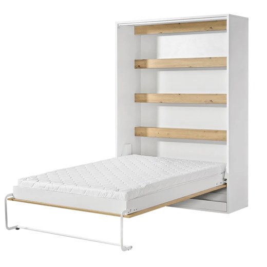 Tapczan pionowy zamykany dąb + czarny 140x200 G9-P67 ze sklepu Edinos.pl w kategorii Łóżka i materace - zdjęcie 184030737