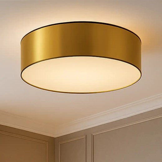 Złota lampa sufitowa do kuchni DUBAJ MIRROR fi - 60 cm z okrągłym abażurem ze sklepu Lysne w kategorii Lampy sufitowe - zdjęcie 184031269